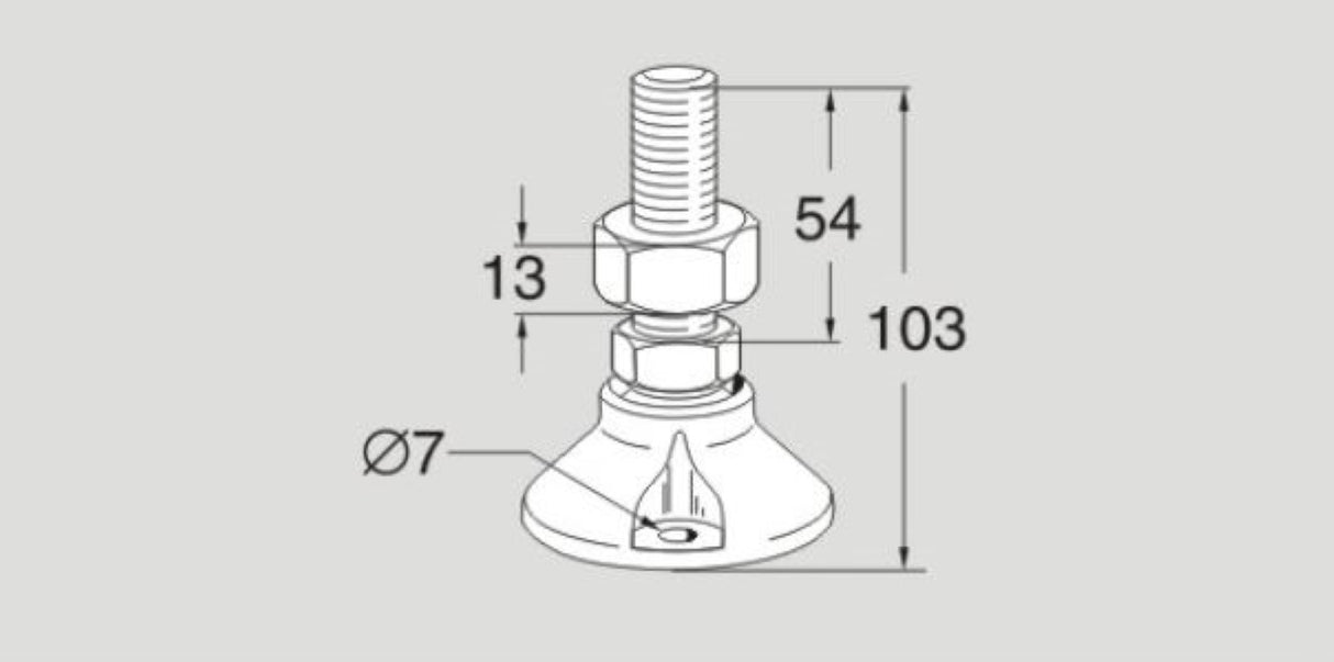 FlexLink XLFS20P Ajustable Foot