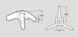 Flexlink XEFG 64 T Three Point Foot Without Mounts