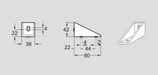 Flexlink XCFA 44 C XC Angle Bracket, Sold By Unit