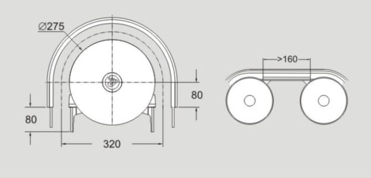 FlexLink XBBH180A85R160, X85 Wheel Bend