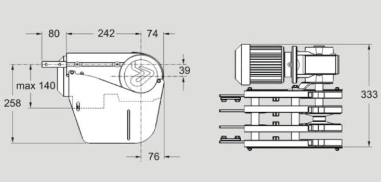 Flexlink XBEB 0A180HNLP SEW SA37 End Drive Unit