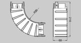 Flexlink 5116125 Cable Duct L-Connection 90 Degree