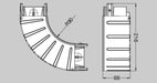 Flexlink 5116125 Cable Duct L-Connection 90 Degree