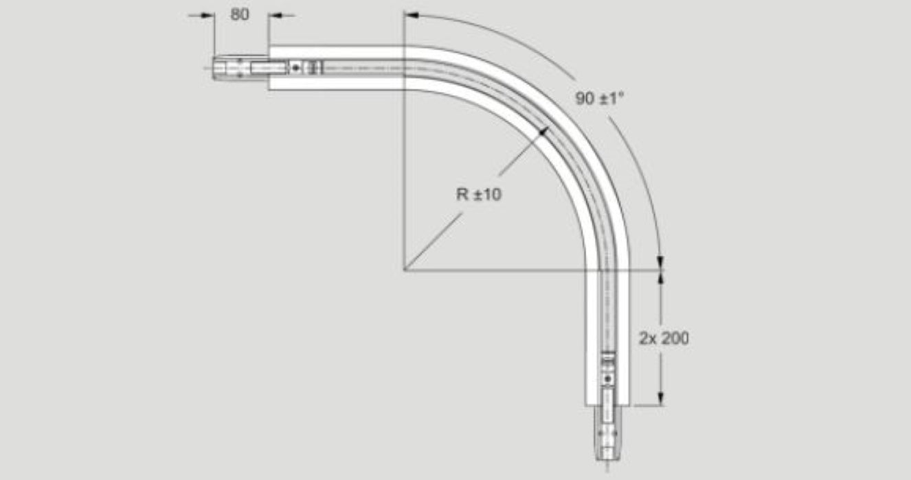 Flexlink XLBP90A65R7 Plain Bend 90 Deg X65