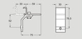 FlexLink XLRA16X30X52 Aluminium Adjustable Guide Rail Bracket