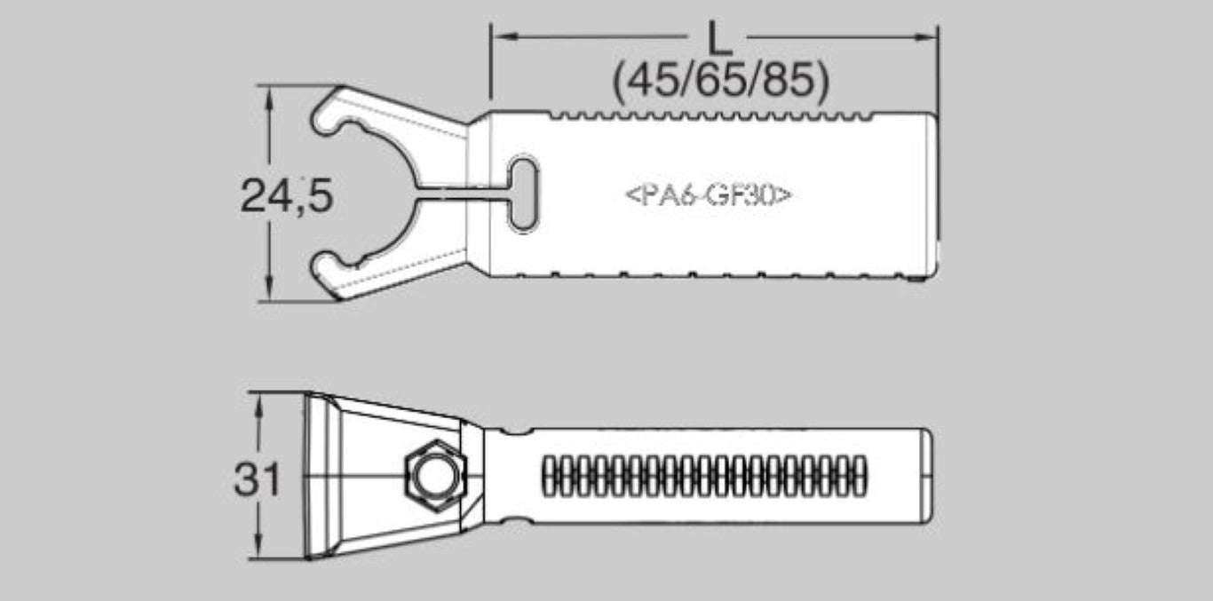 FlexLink XLRK85HQ Guide Rail Clamp 85 mm