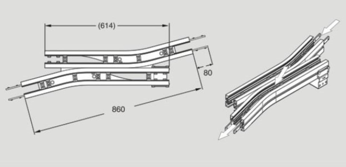 XBCX 85 L XBCX85L Flexlink X-Bend Top Chain Only Class B