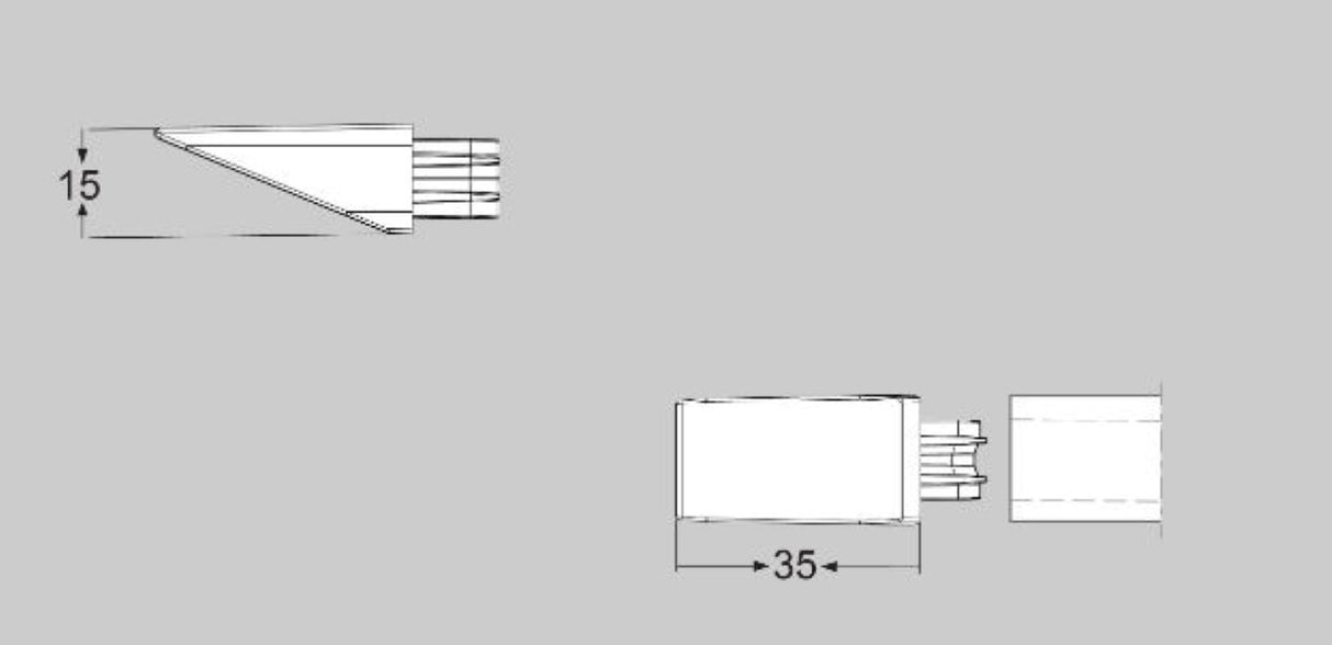 FlexLink XLRE15-15C GR End Guide, Pack Of 2