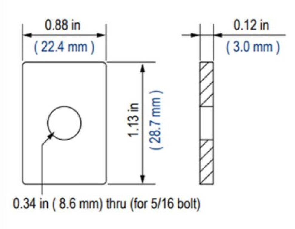 Stainless Steel Square Back Plate 275-BP For Compression Clamps No. 275