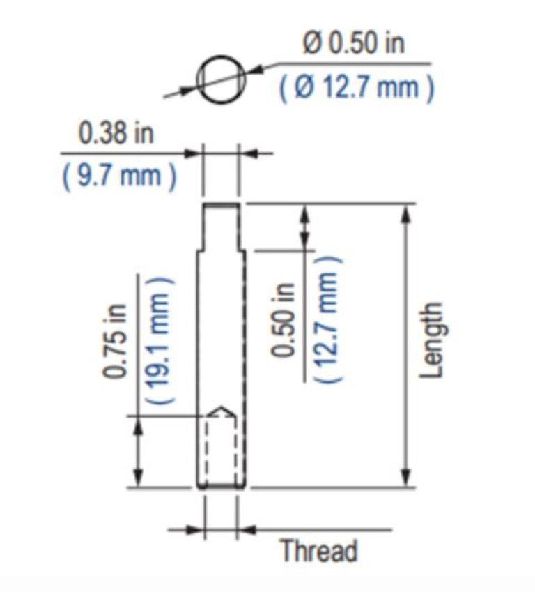 Tapped End Stainless Steel Rods, 212-5-516, Series 212