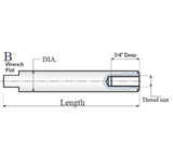 Tapped End Stainless Steel Rods, 212-5-516, Series 212