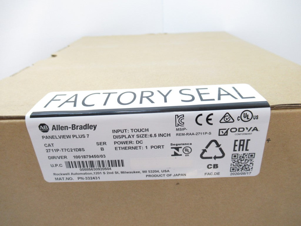 Allen Bradley 2711P-T7C21D8S Panelview Plus 7 Serie B Surplus In Box