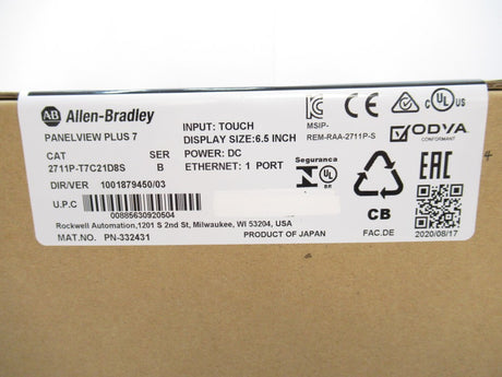 Allen Bradley 2711P-T7C21D8S Panelview Plus 7 Serie B Surplus In Box