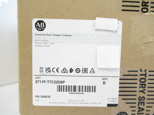 Surplus Allen Bradley 2711P-T7C22D9P 7" Operator Interface, 640 X 480 Pixels