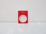 ZB2BY2304 Schneider Electric Stop Nameplate Squared Red XB5 PB, Sold By Unit