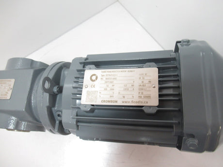 Cromson CRTSA39DS71S4-28.76-A-M1-90-3 Gear Motor 0.5 Hp, 1656 r/min