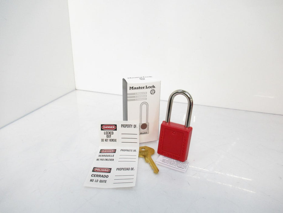 Masterlock 410MKW400RED Zenex Thermoplastic Safety Padlock