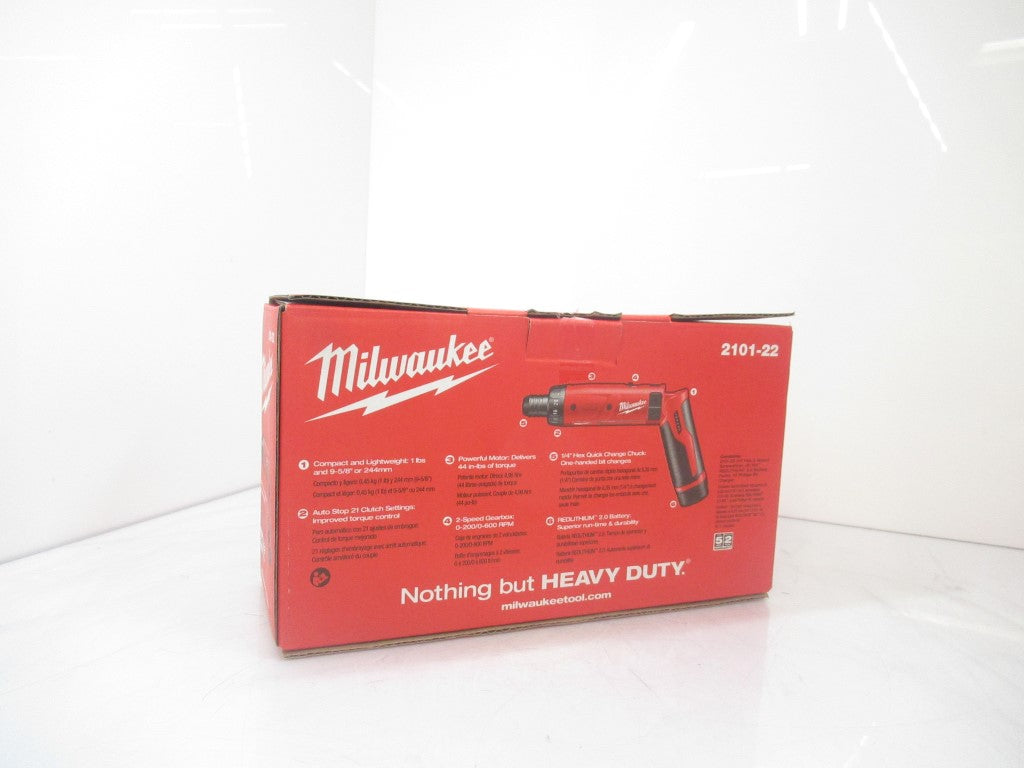 Milwaukee 2101-22 M4 Hex Screwdriver Kit, 44 Inch/lbs. Torque