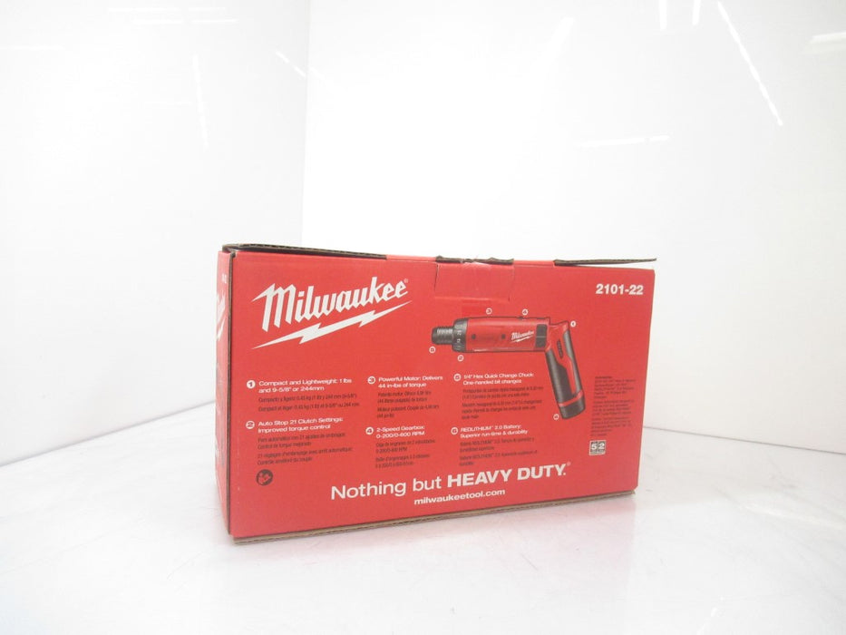 Milwaukee 2101-22 M4 Hex Screwdriver Kit, 44 Inch/lbs. Torque