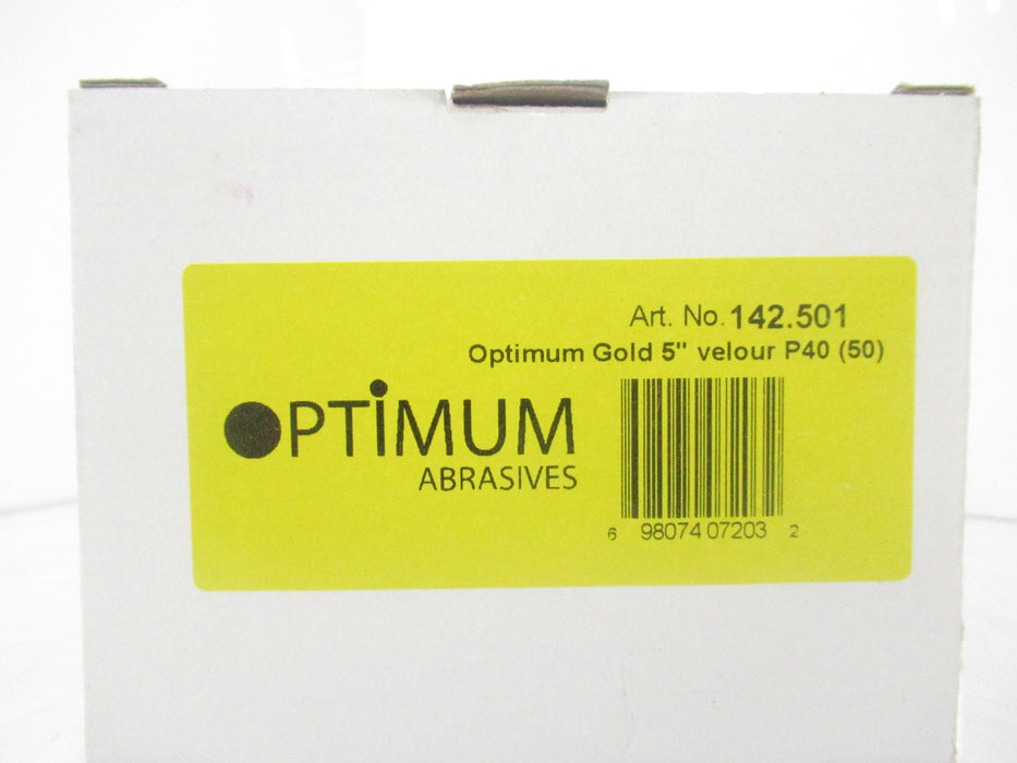 Optimum 142.501 5" P40 Gold Sanding Discs, Lot Of 50