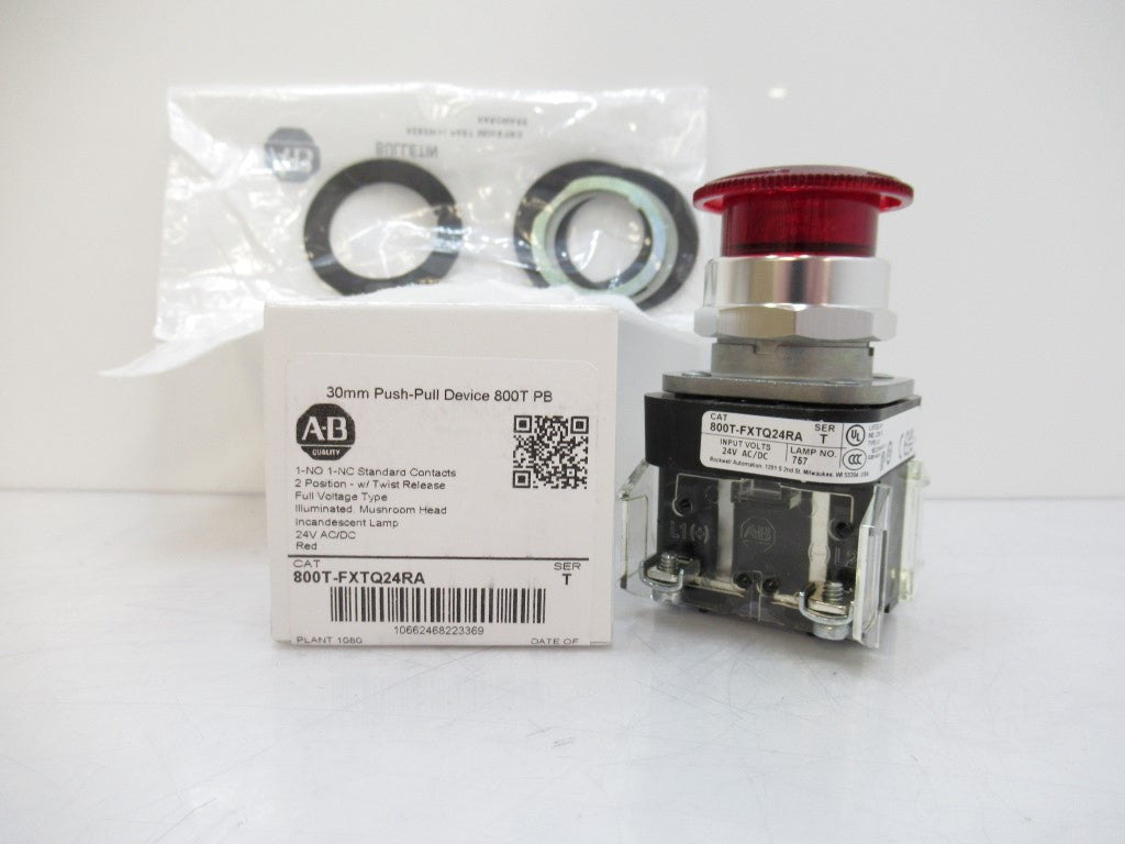 Allen Bradley 800T-FXTQ24RA Illuminated Push-Pull Device PB