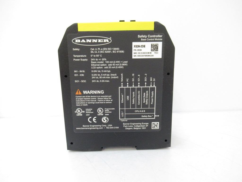 Banner XS26-2DE 85064 Engineering Expandable Safety Controller