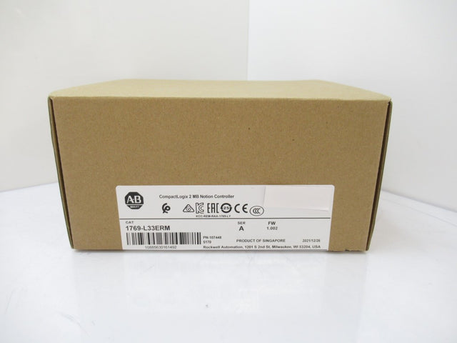 Allen Bradley 1769-L33ERM CompactLogix 5370 Controller, 2 MB Surplus