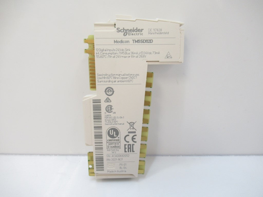 Schneider Electric TM5SDI12D Discrete Input Module, Modicon, 24V DC Sink