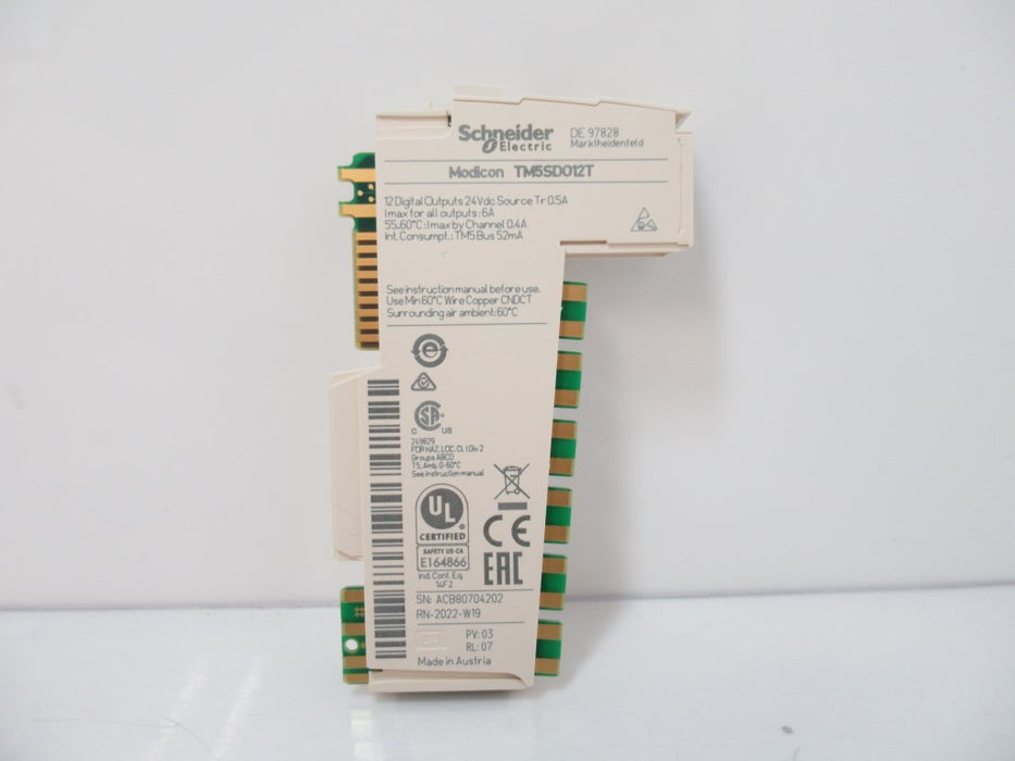 TM5SDO127 Schneider Electric Modicon Discrete Output Module 24V DC, 0,5A, 1 Wire