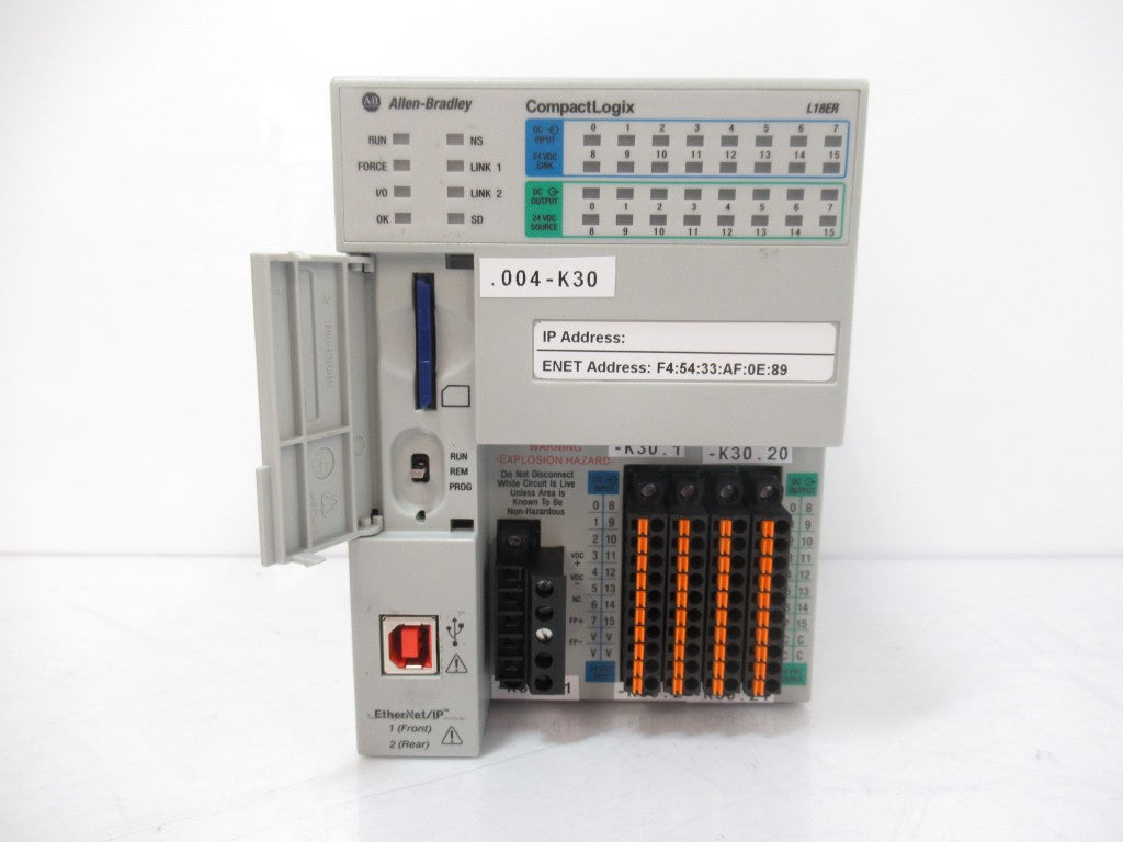 Allen Bradley 1769-L16ER-BB1B CompactLogix 5370 Ethernet Controller Surplus