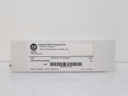 Surplus 5069-RTB18-SPRING Allen Bradley 5069 Compact I/O Terminal RTB Kit Spring