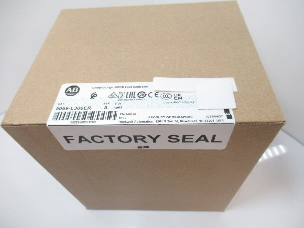 SURPLUS SEALED  5069-L306ER 5069L306ER Allen Bradley CompactLogix 5380 CTRL 2023