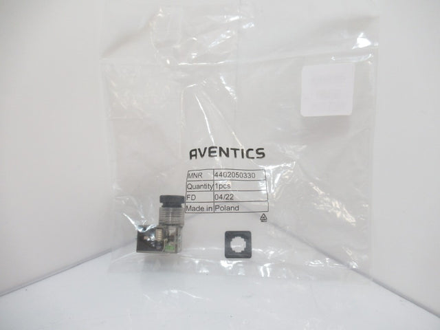 Aventics 4402050330 Valve Plugs, Series CON-VP, 1 Socket, Form C, LED Green