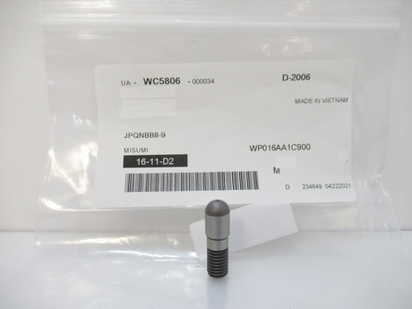 Misumi JPQNBB8-9 Large Head Locating Pin - Spherical Tip, Sold By Unit