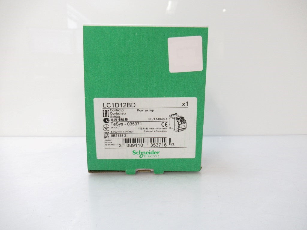 Schneider Electric LC1D12BD TeSys Contactor 3 Pole 12A 24V DC