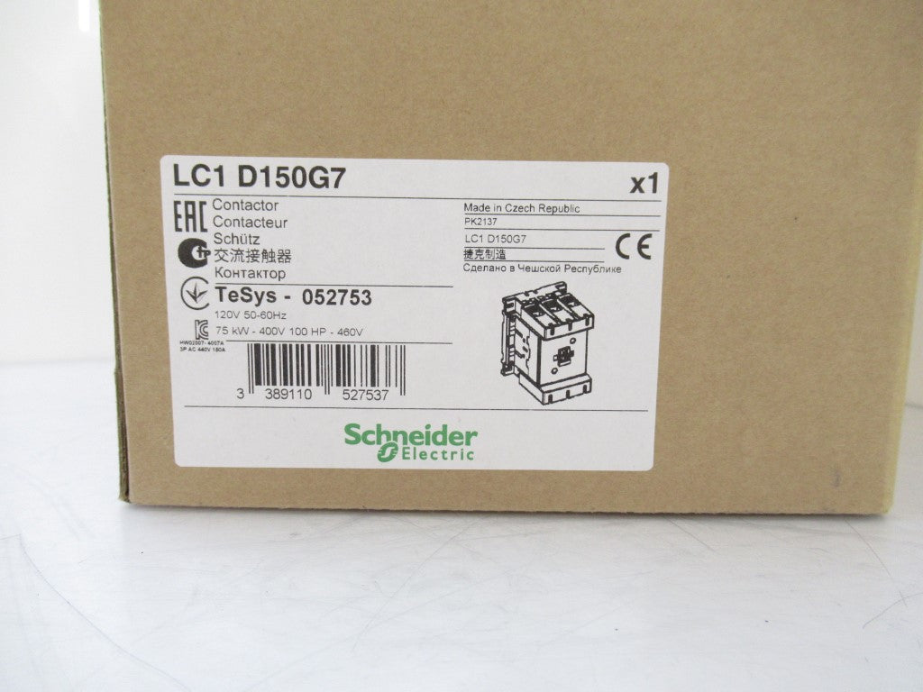 Schneider Electric LC1 D150G7 TeSys D Contactor LC1D 3-Pole 120V AC