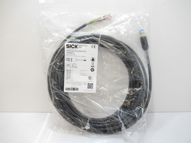 Sick YM2A18-100UA5XLEAX Cable, M12, Male, A-Coded, PUR, AWG24, 10m