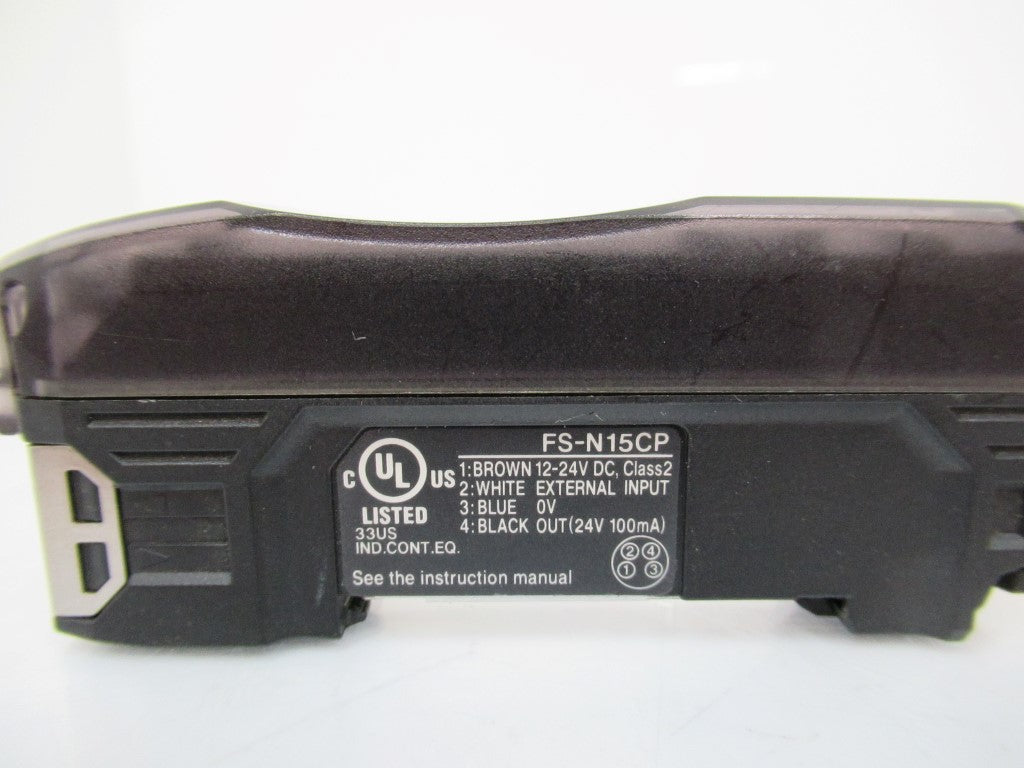 Keyence FS-N15CP Fiber Amplifier, M8 Connector Type, PNP