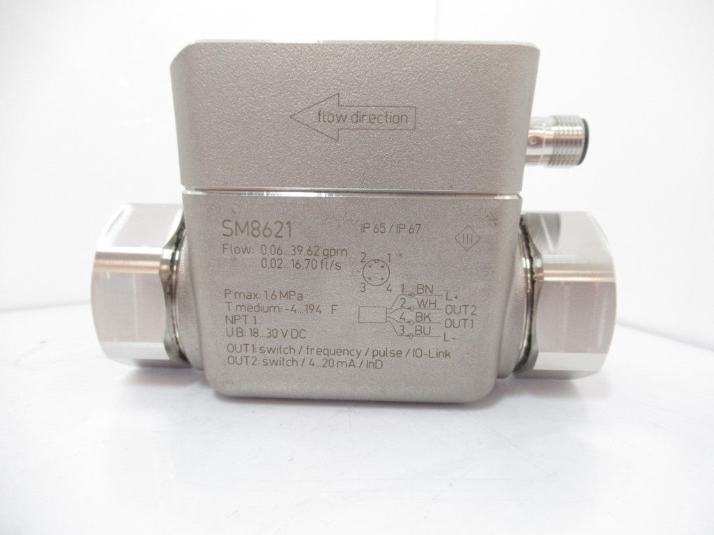 Ifm Electronic SM8621 SMN11XGXFRKG/US 100 Magnetic Inductive Flow Meter PNP/NPN