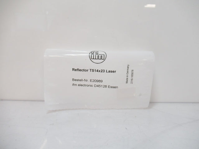 E20989 Ifm Reflector For Retro-Reflective Laser Sensors; 14x23x5mm, Sold By Unit