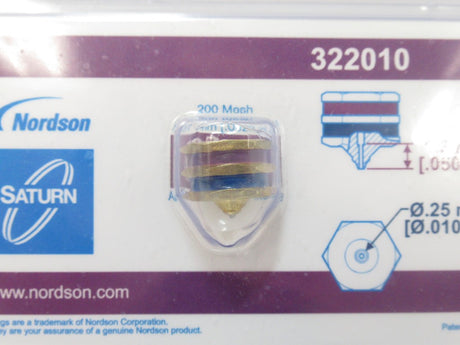 Nordson 322010 Saturn Nozzle Single Orifice Precision 1.3 mm, 0.25 mm