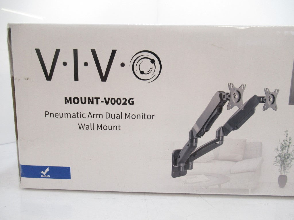 VIVO MOUNT-V002G Pneumatic Arm Dual Monitor Wall Mount