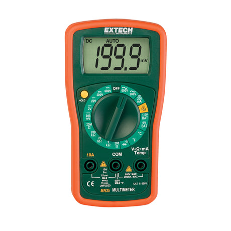 Extech MN35 Digital Mini Multimeter, AC/DC Voltage