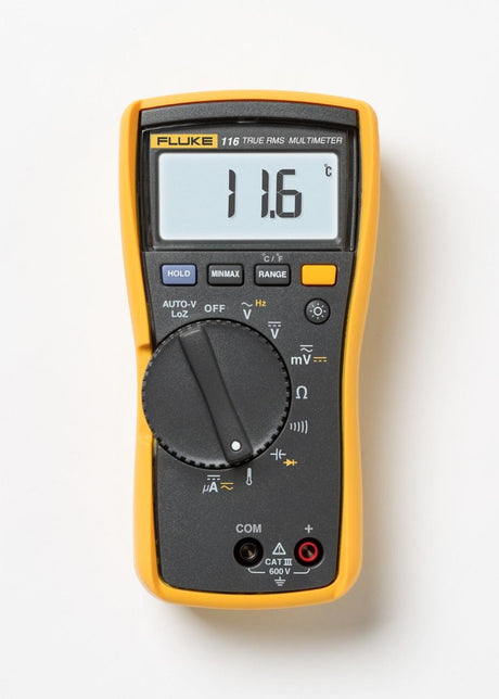 Fluke 116 Digital HVAC Multimeter, AC/DC Voltage. 600V