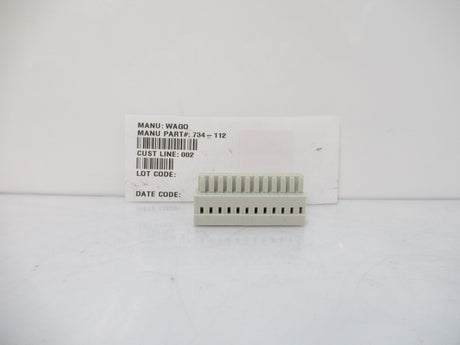 734-112 734112 Wago Terminal Block 12 Positions, 28 AWG To 14 AWG, Sold By Unit