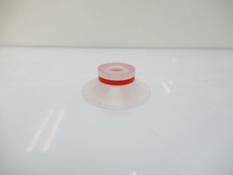 Coval VPF25SI Flat Suction Cup d.25mm, Int. Cleats, Silicone Clear Sold By Unit