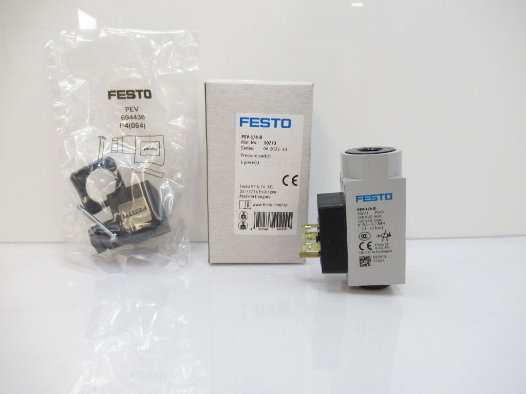 Festo PEV-1/4-B 10773 Pressure Switch 250V AC / 125V DC Max