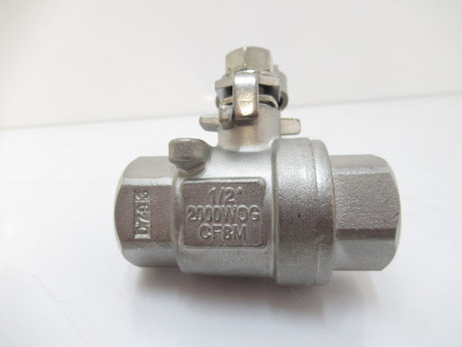 SS-2B 316 C.F.F. Ball Valve 1/2" Stainless Steel New