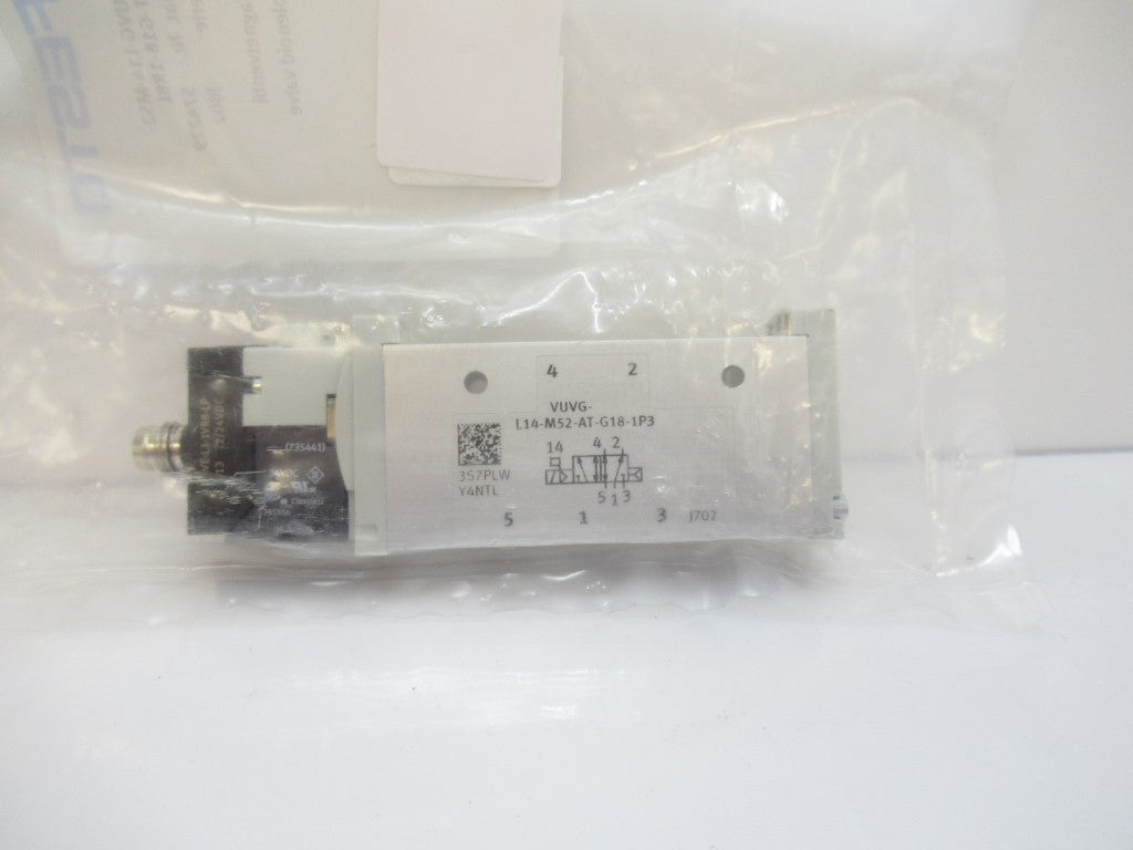 VUVG-L14-M52-AT-G18-1R8L 574229 Festo Air Solenoid Valve, Sold By Unit