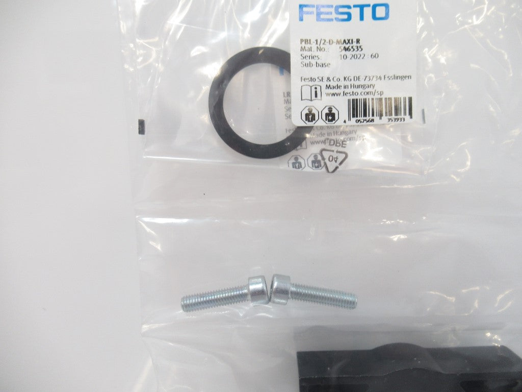 PBL-1/2-D-MAXI-R PBL12DMAXIR 546535 Festo Sub-Base Maxi Series D, Sold By Unit